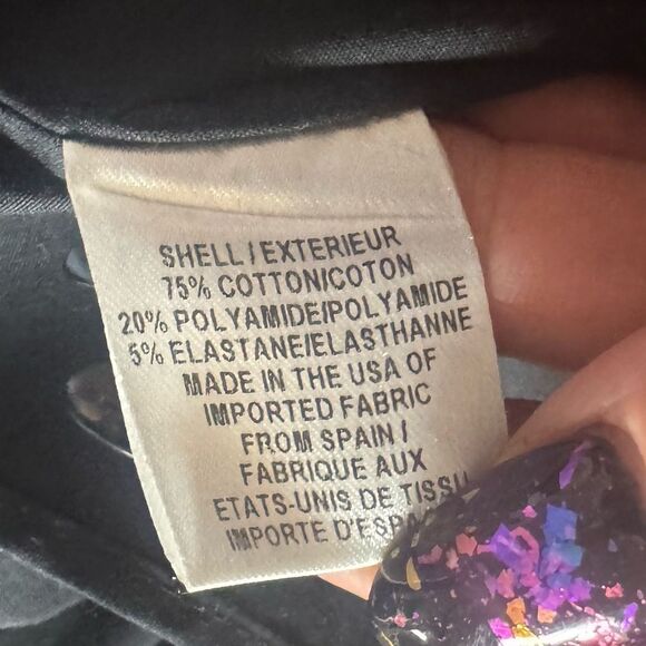 Women’s MILLY black 3/4 sleeve button down open lace up back size small - Picture 6 of 7